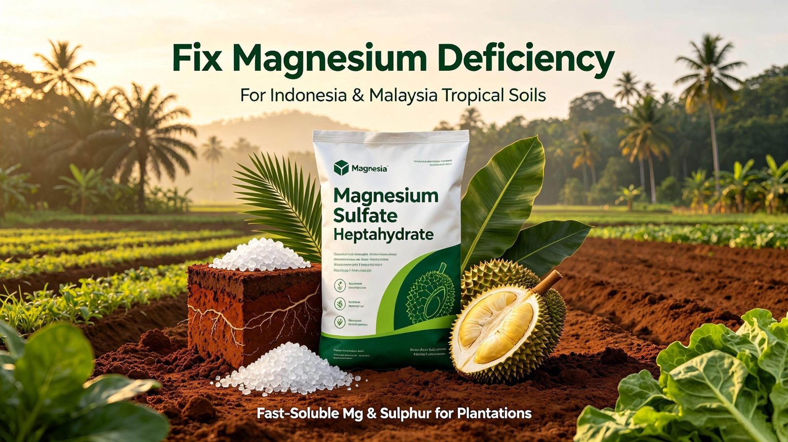 Magnesium Sulfate Heptahydrate for Indonesia & Malaysia Tropical Soils